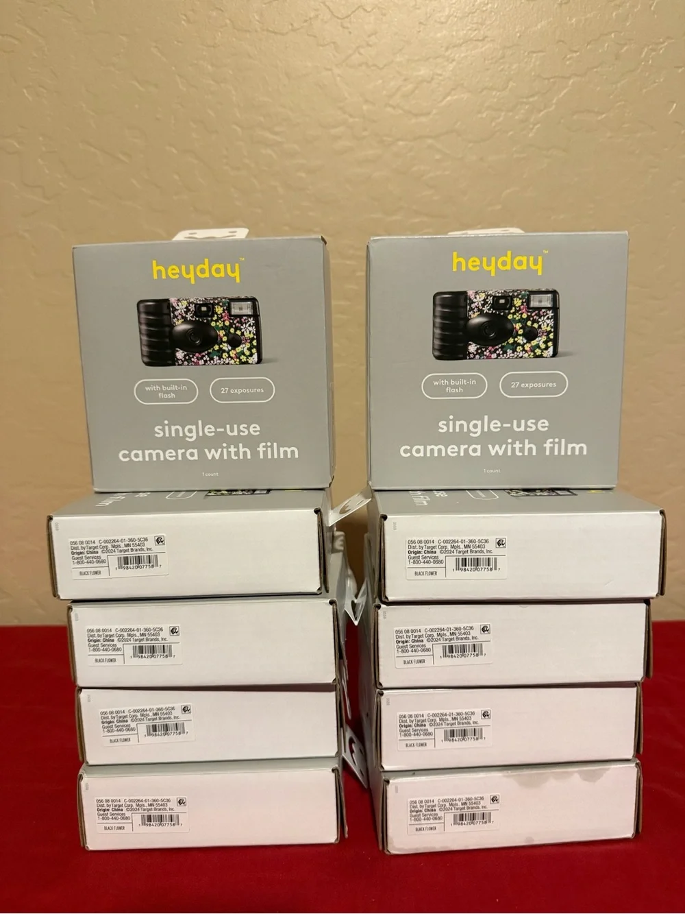 10xSingle-Use Film Camera (Floral Accent)